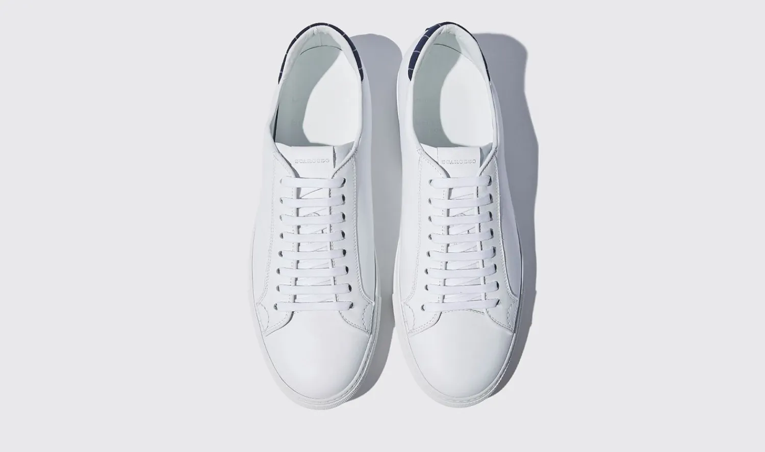 New Scarosso Pinstripe White White - Calf