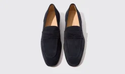 Cheap Scarosso Raimondo Abisso Scamosciato Dark Blue Suede
