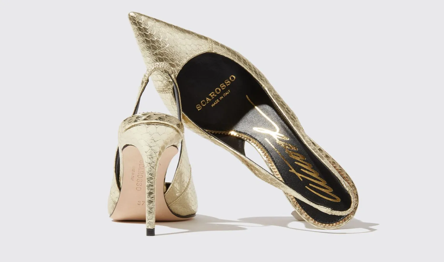 Online Scarosso Sutton Gold Elaphe Gold - Elaphe