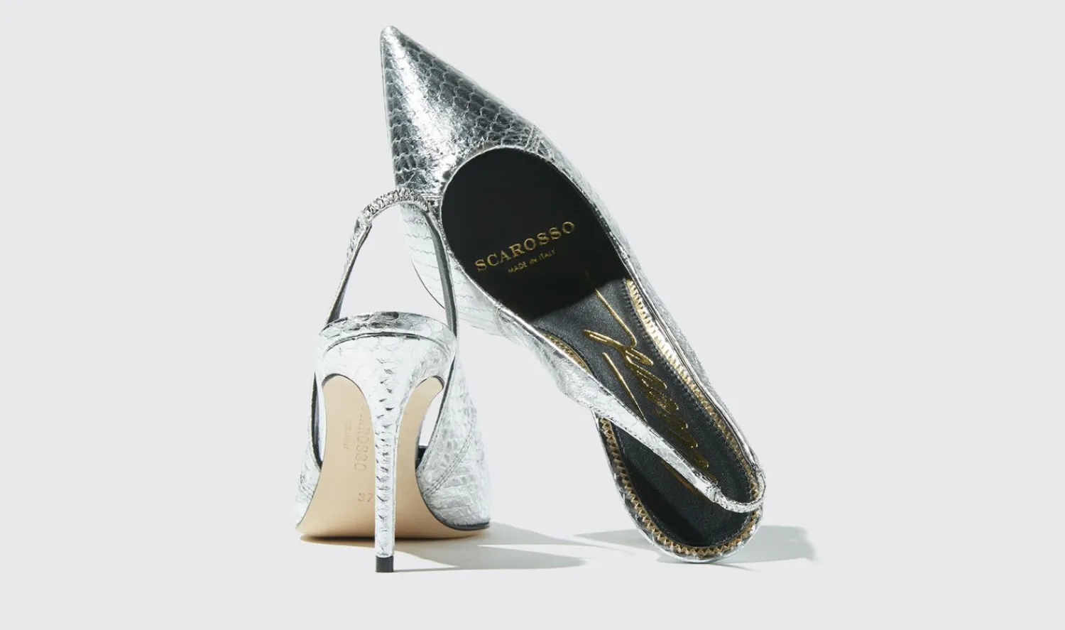 Cheap Scarosso Sutton Silver Elaphe Silver - Elaphe