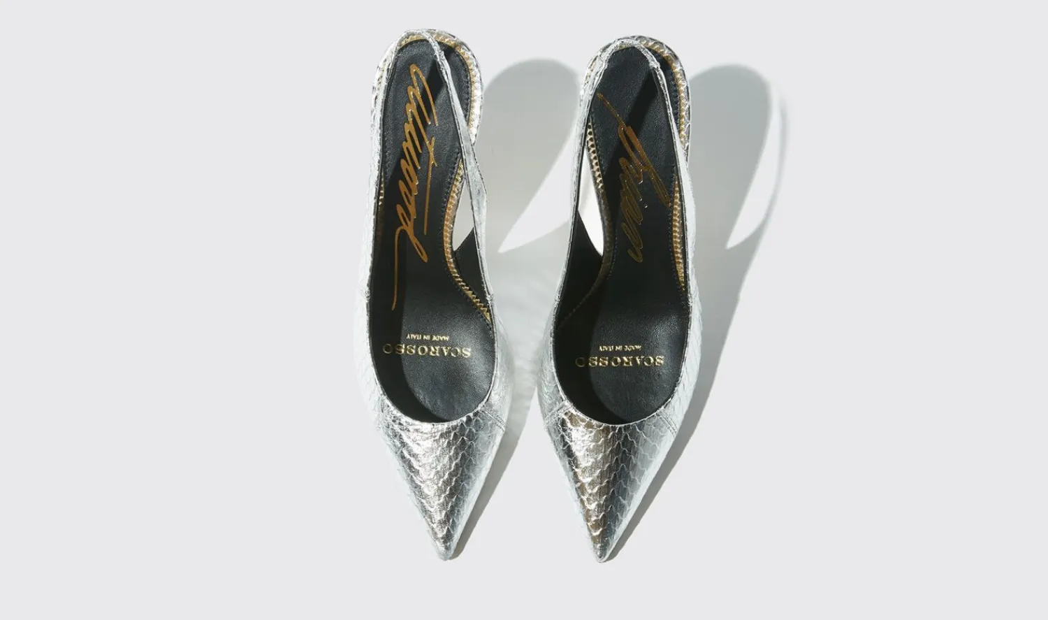 Cheap Scarosso Sutton Silver Elaphe Silver - Elaphe