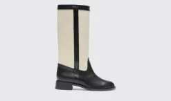 Online Scarosso Tess Black Canvas Black - Calf