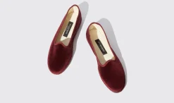 Store Scarosso Valentina Bordeaux Velluto Burgundy - Velvet