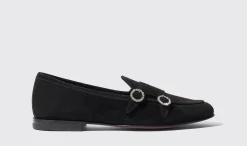 Shop Scarosso Virginia Black Strass Black - Strass Suede