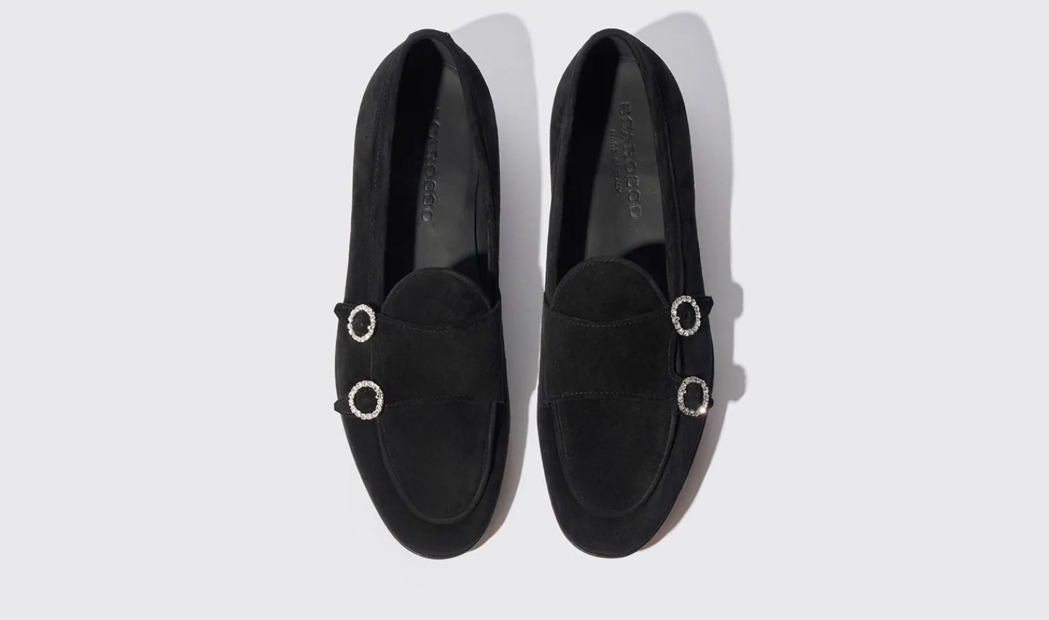 Shop Scarosso Virginia Black Strass Black - Strass Suede
