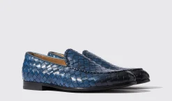 Shop Scarosso Vittorio Blu Blue - Calf