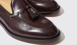 Best Sale Scarosso William Burgundy Bright Burgundy - Polished Calf