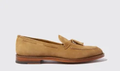 Shop Scarosso William Tan Suede Beige - Suede