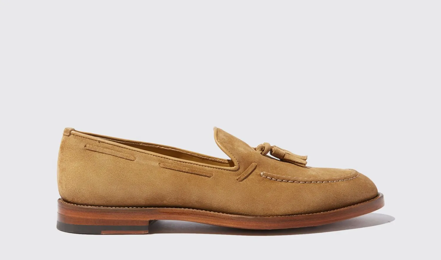 Shop Scarosso William Tan Suede Beige - Suede