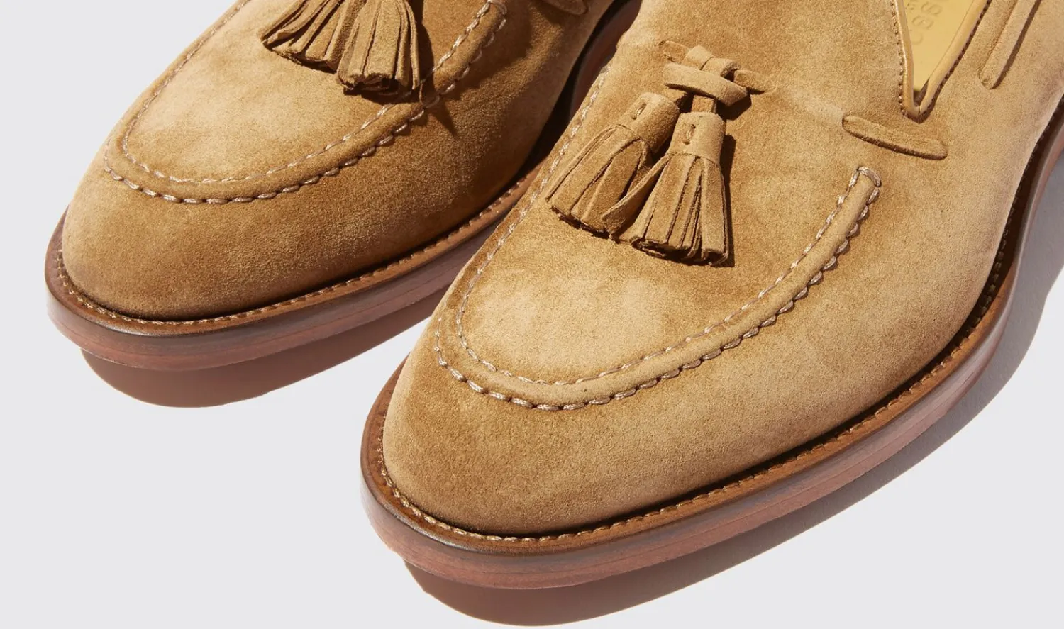 Shop Scarosso William Tan Suede Beige - Suede